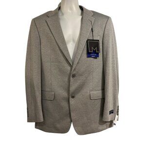 Michael‎ Strahan Blazer 42L Heathered Gray Modern Fit Sport Coat Comfort Office